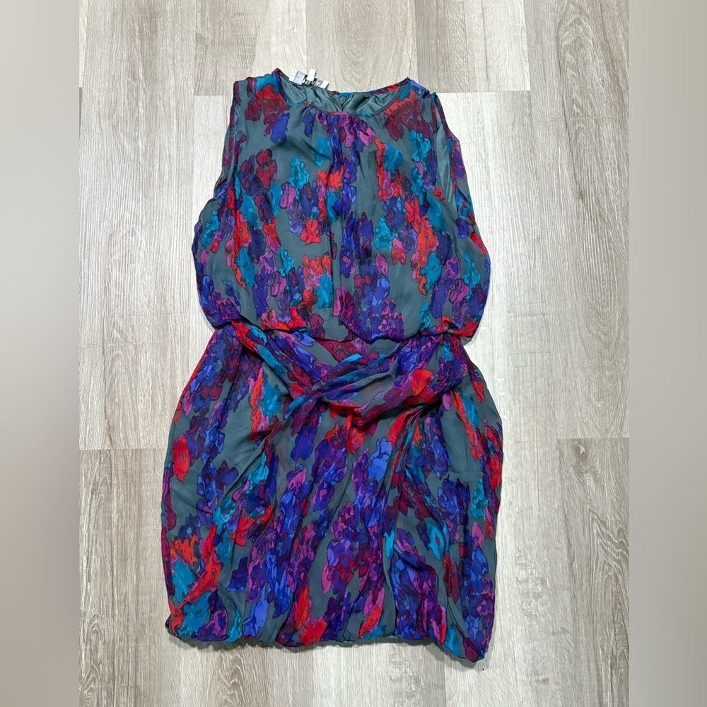 Tibi Multicolor Abstract Maxi Dress. Womens Size 10. Sleeveless